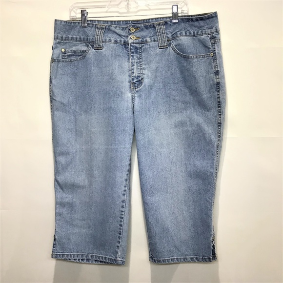 faded glory denim capris